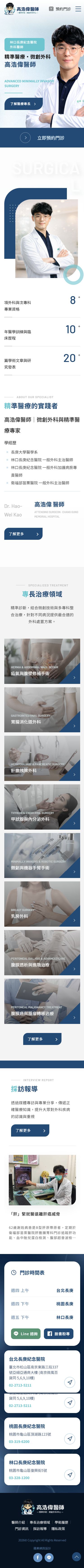 高浩偉醫師手機版網站畫面